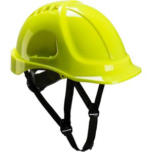 Portwest Schutzhelm Endurance PS55, EN 397, mit 6-Punkt-System & Kinnriemen, Größe 56-63, gelb