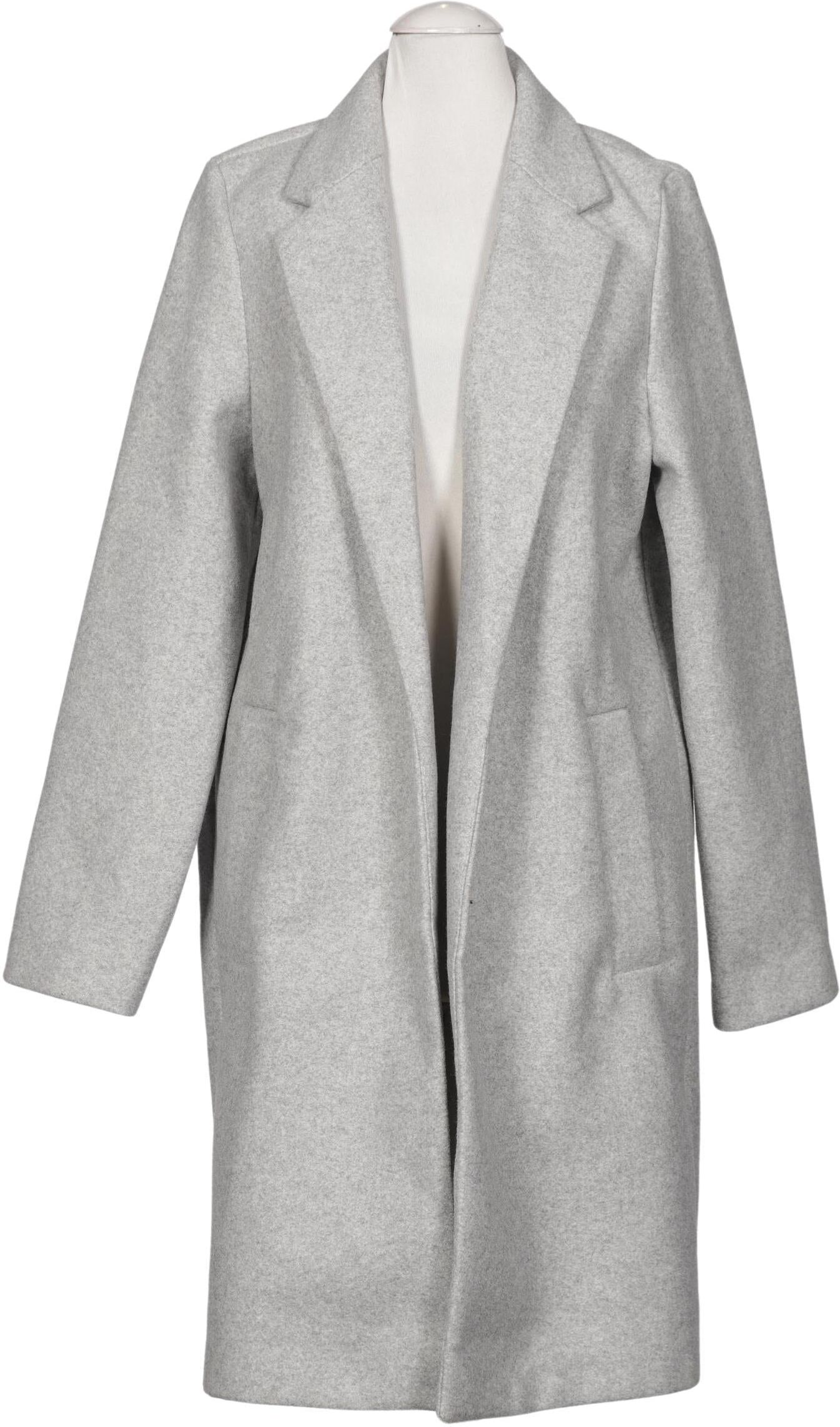 Stradivarius Damen Mantel, Grau, Gr. S, Synthetik - Second Hand