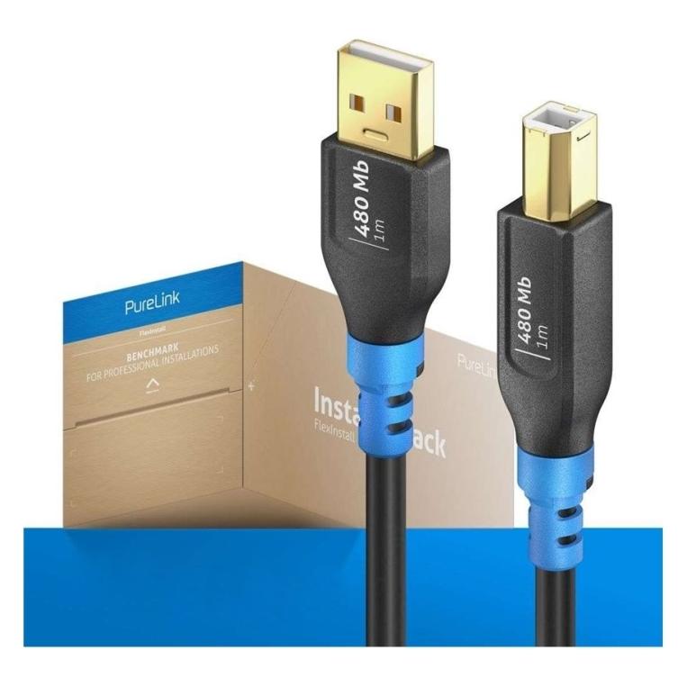 Purelink FlexInstall USB-A auf USB-B Kabel USB 2.0 480Mbps 1.00m - Installer Pack 30 stk. (1 m, USB 2.0, 10 W) (FI-U200-010-PCK)