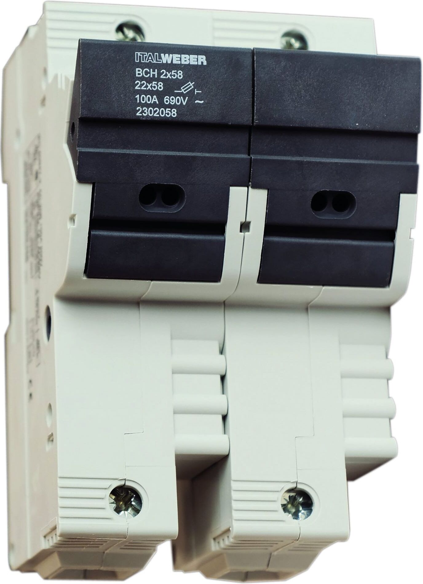 Tecnomat PORTAFUSIBILE ITALWEBER 2x58mm 100A 690V MODELLO BCH PER FUSIBILI 2x58 mm