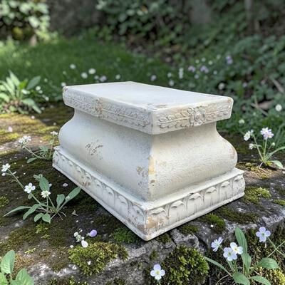 Zaer Ltd "12""T Magnesium Rectangular Pedestal Base, Bronze (for 26.5"" Lion Sentry Statues)"