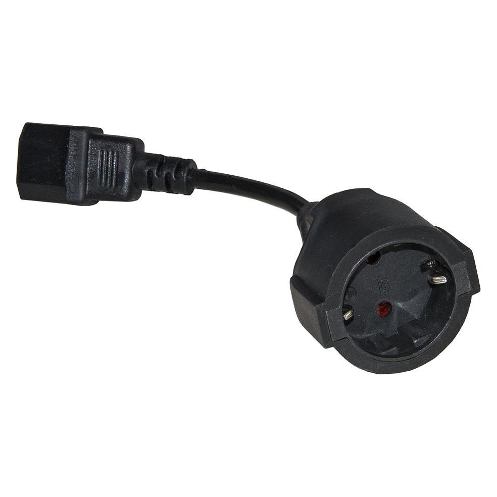Link Zubehör LKADSK Steckdosenadapter C14 Typ C (Eurostecker) Schwarz (LKADSK)