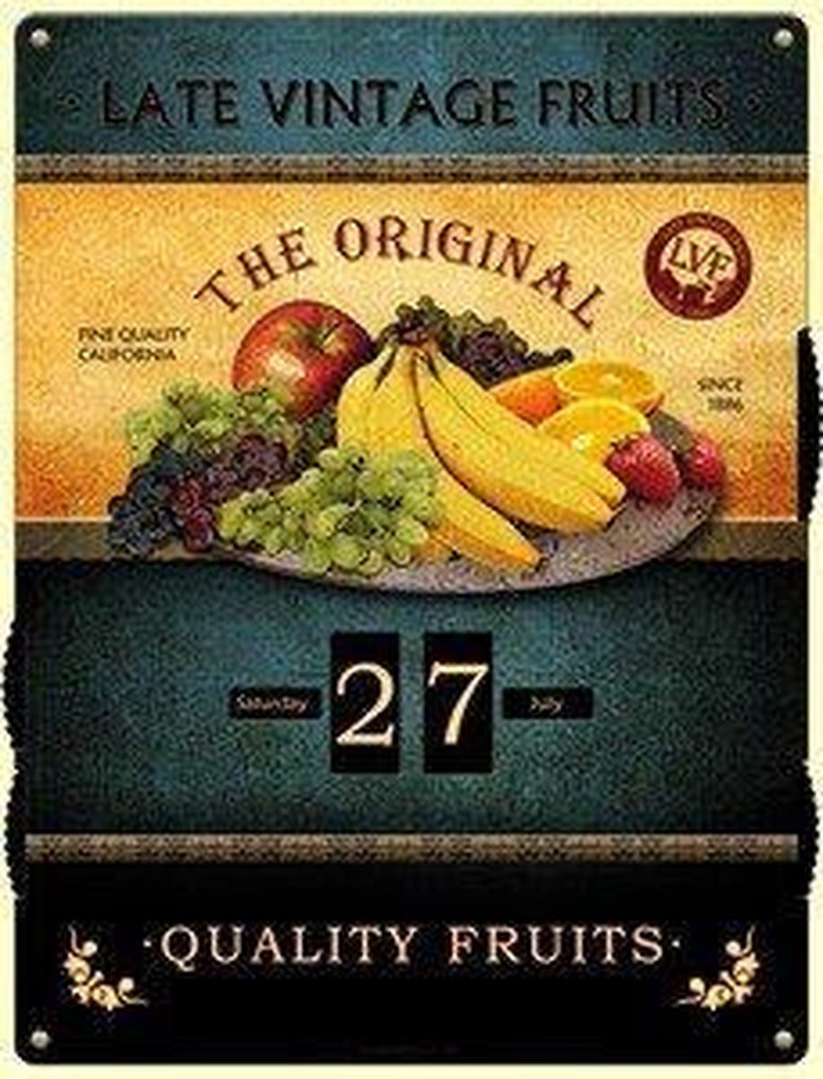 Kalender The original - Late vintage fruit - Nostalgische illustraties