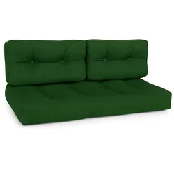 PALETTENKISSEN ECO Style Sitz 120x80x15cm Dunkelgrün + Rücken (2tlg)