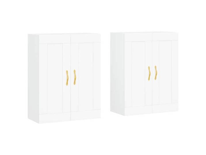 NEW Meuble stockage - vidaxL - Armoires murales 2 pcs blanc - bois d'ingénierie - Cabinet vaisselier 15971