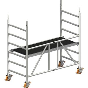 Layher Gerüst Zifa, Arbeitshöhe 2,86m, mit Ø 150mm Rollen