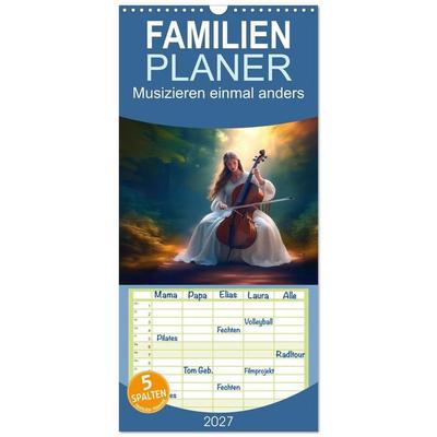 Familienplaner 2027 - Musizieren einmal anders mit 5 Spalten (Wandkalender, 21 x 45 cm) CALVENDO