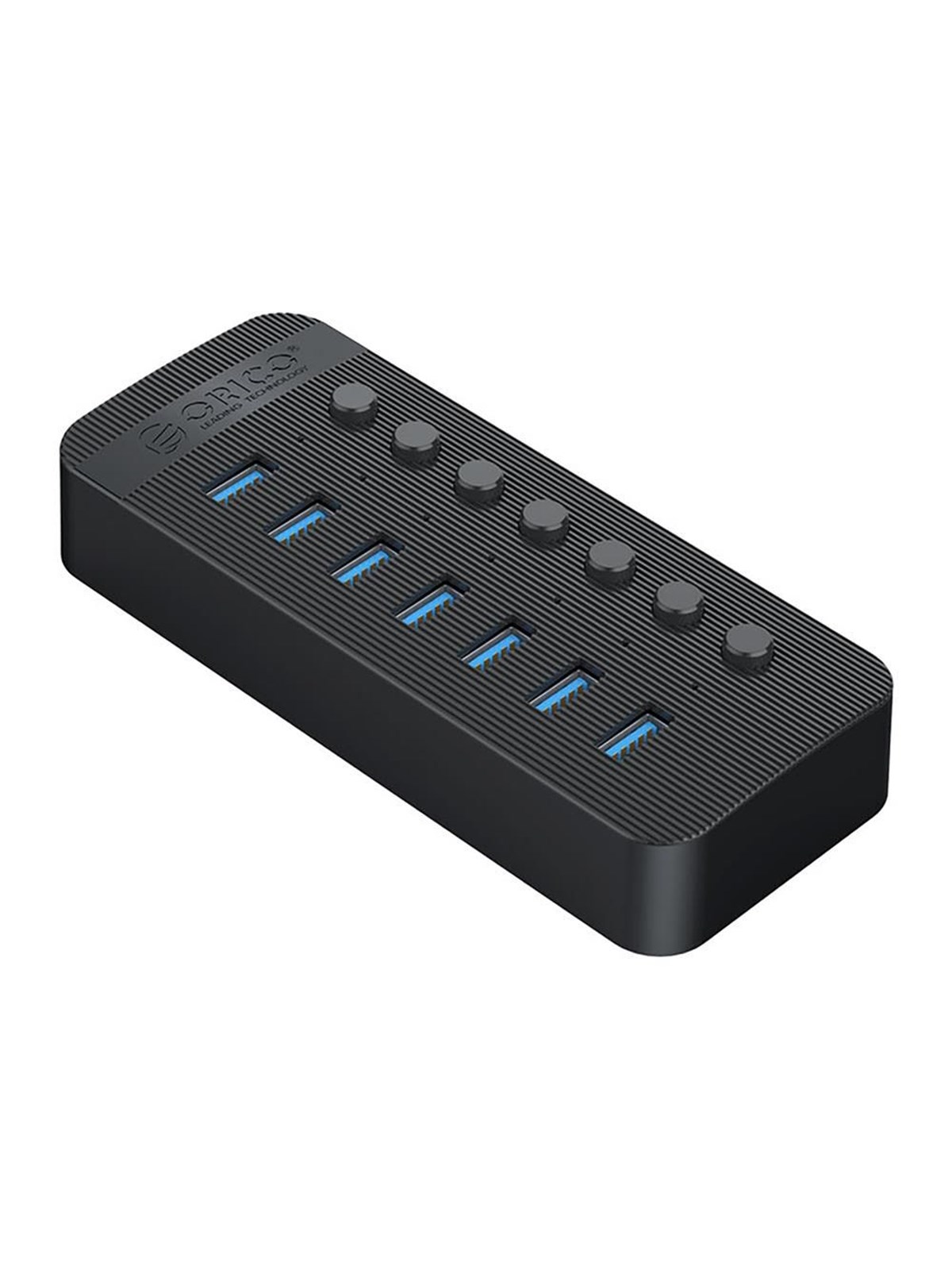 ORICO CT2U3-7AB 7x USB-A 3.0 Hub with Switches - Black USB-Hubs - USB 3.0 - 7 - Schwarz