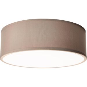 EinLicht Deckenleuchte Fabric, braun, E27-Fassung, Ø 30 cm