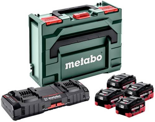 Metabo Basic-Set 4x LiHD 5.5Ah ASC 145 DUO Akkupack-Ladegerät 685180000 inkl. 4. Akku, inkl. Koffer
