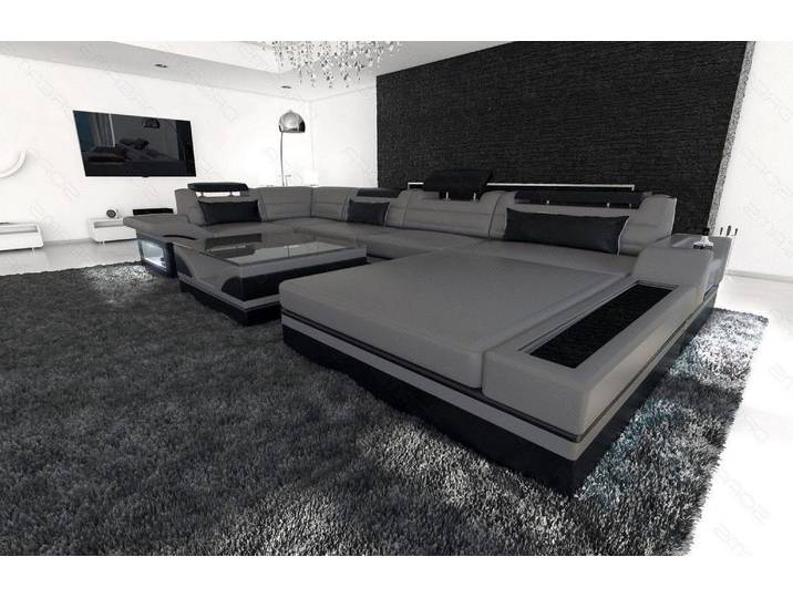 Sofa Mezzo U-Form in Leder