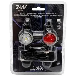 Front- und Rück-LED-Lichtset wiederaufladbar EWL001