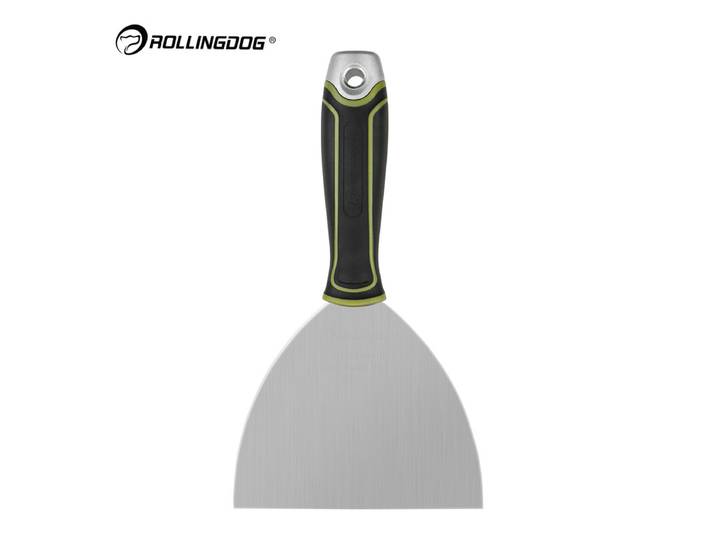 ROLLINGDOG 12,7 cm Flexibel voegenmes, holgeslepen 420 staal, rubberen handgreep, hamerkop, voor drywall voegen, voegmassa, gips, renovatie.