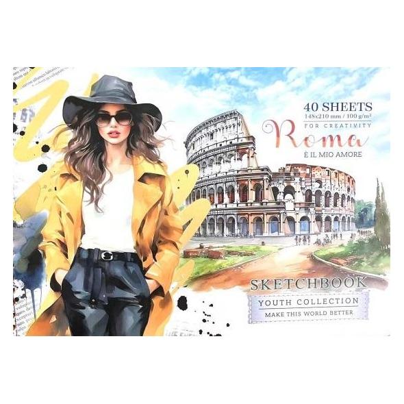 Skizzenbuch A5/40K, glatt, Kreis Rome FRESH (A5, Blanko) (49008944)