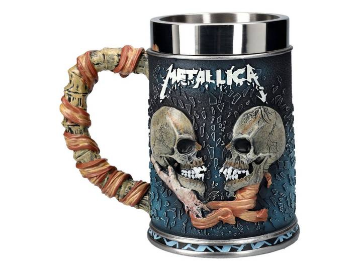 Figuren Shop GmbH Bierkrug Krug Metallica - Sad But True - Musik Merchandise Dekoration, Kunststein (Polyresin), Edelstahl
