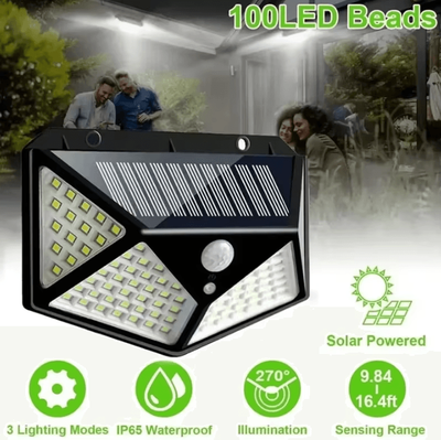 Uplift Curations 100 LED Solar Outdoor Wall Lights With PIR Motion Sensor Waterproof Garden Security Lamp 100 LED Solar Outdoor Wall Lights With PIR Motion Sensor Waterproof Garden Security Lamp