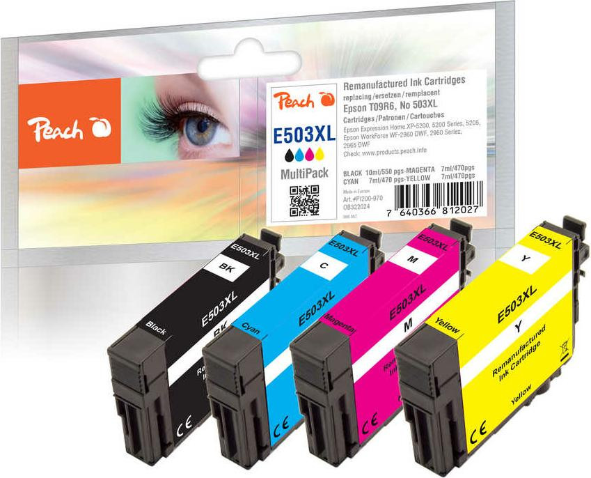 Peach PI200-970 inktpatroon voor Epson T09R6, nummer 503XL, multipack