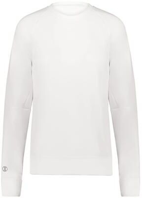 Holloway H223725 Women's Momentum Team Fleece Crew T-Shirt in White size XL   Polyester 223725
