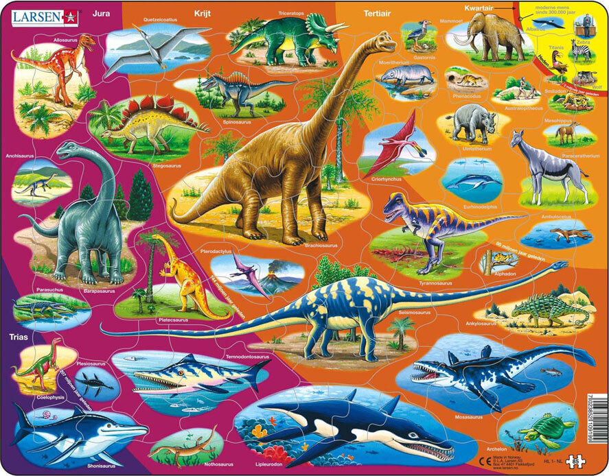 Larsen Maxi LA-HL1-NL Dieren Puzzel met 85 stukjes