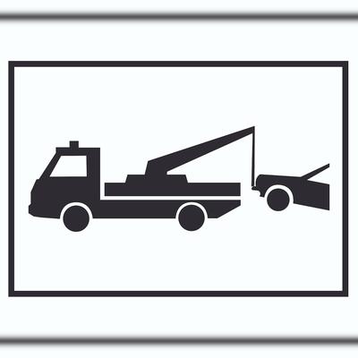 HB-Druck Widerrechtlich abgestellte Fahrzeuge Symbol Schild A4 (210x297mm)