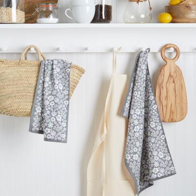 "Martha Stewart Ditsy Floral Cotton Kitchen Towel Set, 2 Piece - 16""x28"""