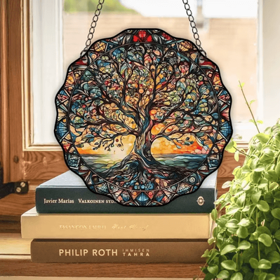 Uplift Curations Acrylic Tree Of Life Wall Hanging Family Symbol Sunlight Catcher Decor For Indoor & Outdoor Display Acrylic Tree Of Life Wall Hanging Family Symbol Sunlight Catcher Decor For Indoor & Outdoor Display