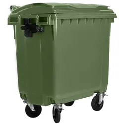 Hardwex Müllcontainer 770 l Grün mit Flachdeckel
