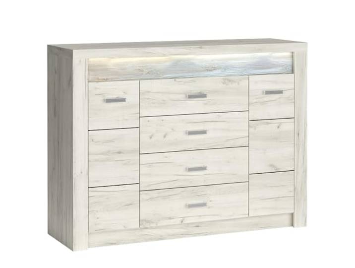 Lomadox Sideboard Kommode Highboard Anrichte Aufbewahrungsschrank Schubladenkommode Wohnzimmerschrank modern in weiß