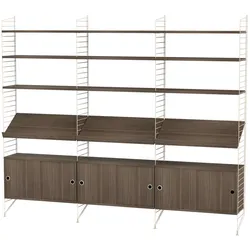Offene Schrankwand mit Regal Beige Walnuss