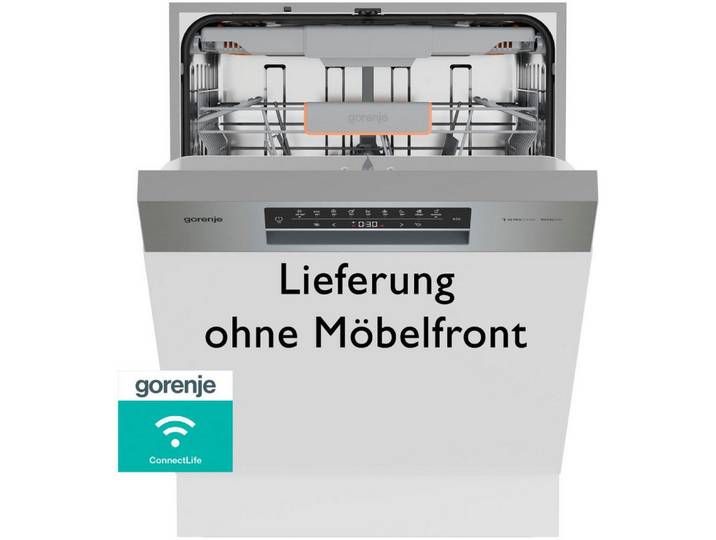 GORENJE teilintegrierbarer Geschirrspüler GI673A92X, 9,4 l, 16 Maßgedecke, TotalDry - auto. Türöffnung