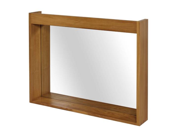 TEAK-WANDSPIEGEL Braun