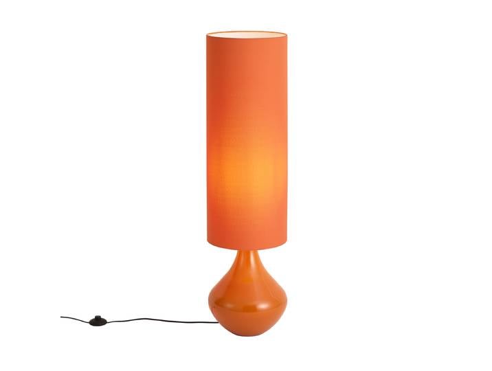 Lampadaire Rétro Orange avec Abat-jour en Tissu - Mina