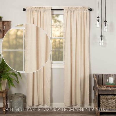 VHC Brands Simple Life Flax Panel Set - Panel 84x40 - Panel 84x40