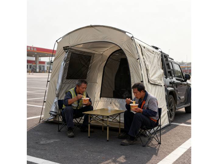 Tente de voiture pour la nuit, tente de camping pour conducteur longue distance, tente de voiture 2/3 personnes, tente de hayon SUV, tente de coffre de voiture avec fenêtre moustiquaire