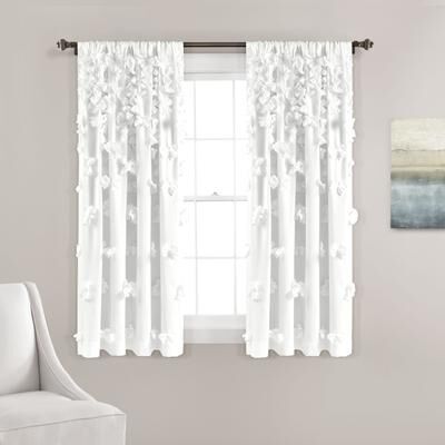 Silver Orchid Turpin Single Window Curtain Panel