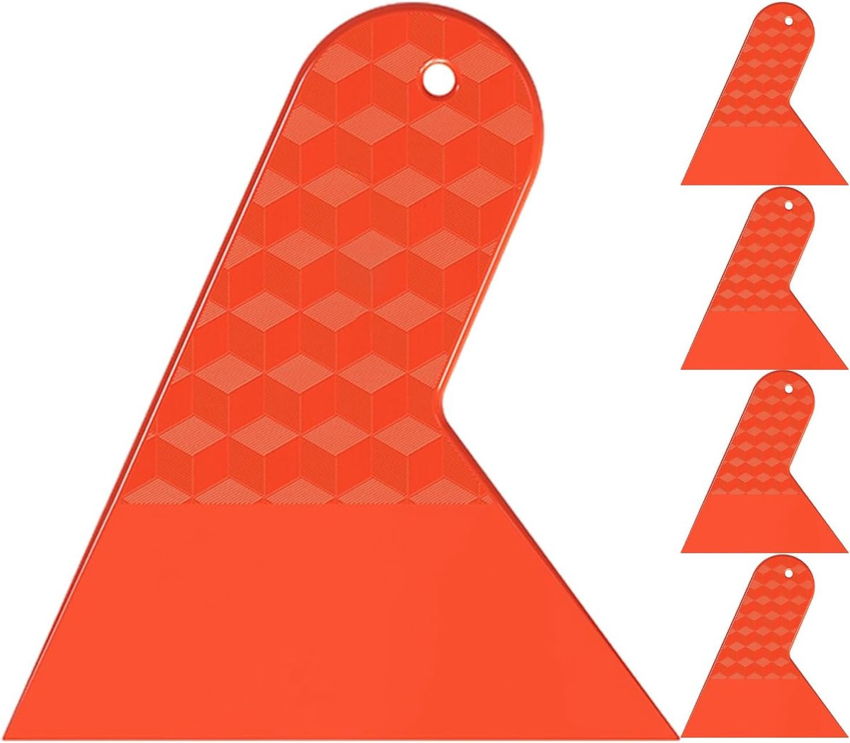 Raamfolie set voor auto interieur aanpassen - 5 stuks - Oranje rood