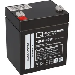 Q-Batteries 12LH-30W 12 V 5 Ah / 30 W AGM Hochstrom-USV-Akku