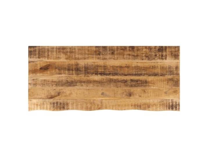 Keeushr Tischplatte 140x60x3,8 cm Baumkante Massivholz Mangoholz Rustikale Naturkante, Vielseitig mit Untergestellen Kombinierbar, Leicht zu Reinigen, Einzigartige Holzmaserung
