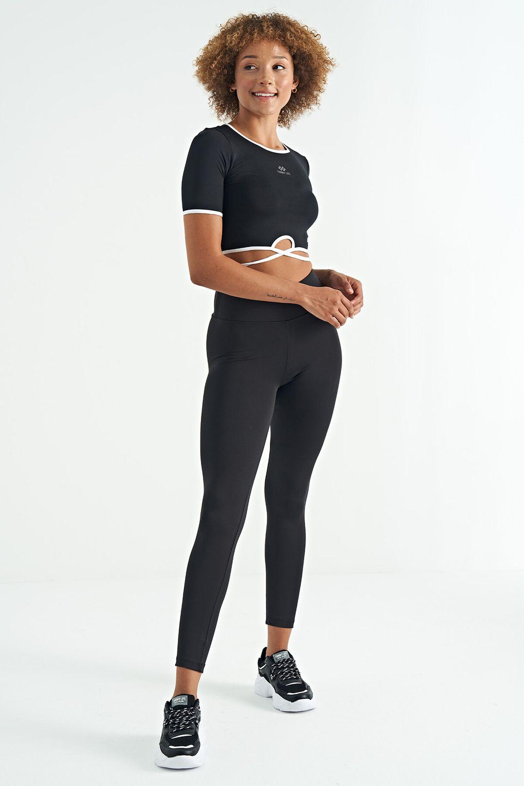 Hochtaillierte Scuba-Leggings