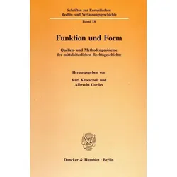 Funktion und Form., Fachbücher von Karl Kroeschell, Albrecht Cordes
