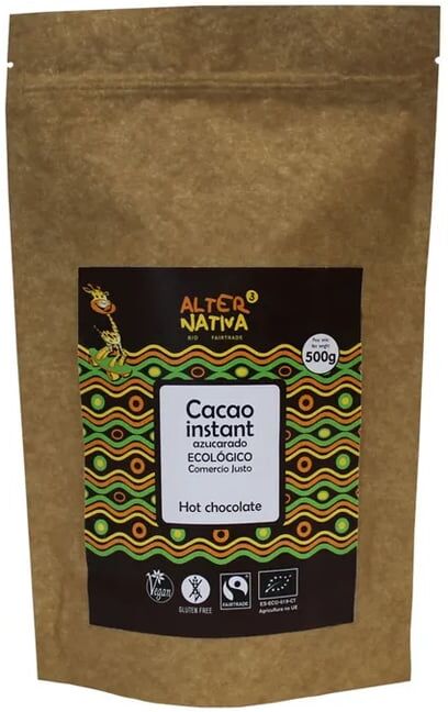 Alternativa3 Cacau Instantâneo Açucarado Ecológico Comércio Justo 500g