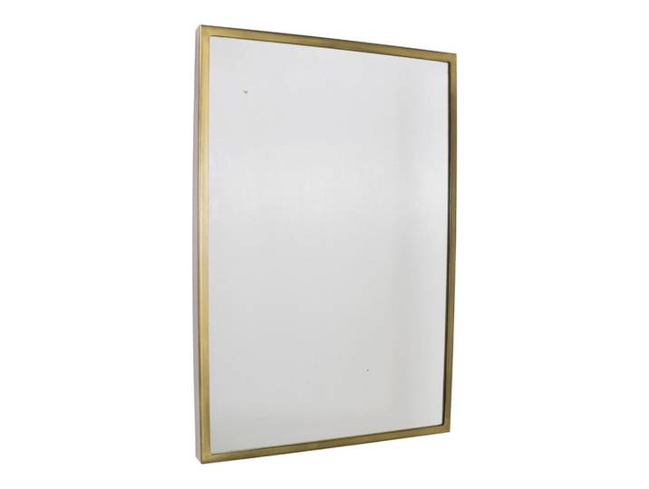 Loft42 Wandspiegel Avi Schwarz, Messingfarben, Metall, 40x60x4 cm, Spiegel, Wandspiegel