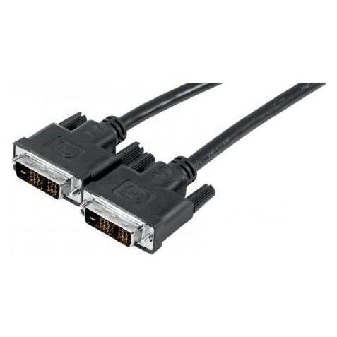 Exertis Connect DVI Monitorkabel, Singlelink, 18+1pol DVI-D St./St., 1,0 m Zum Anschluss von Monitoren und Beamern m (1 m) (127471)