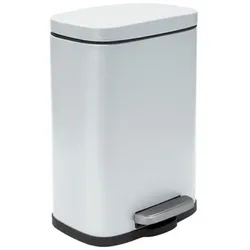 Spirella AKIRA Tretabfalleimer mattweißer Stahl soft-close 12 L 10.21562