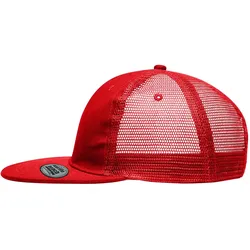 Basecap "MB6509" 6-Panel-Flat-Peak - red