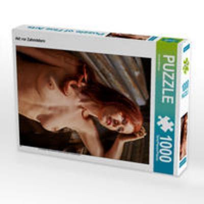 CALVENDO Puzzle Akt vor Zahnrädern | 1000 Teile Lege-Größe 64x48cm Foto-Puzzle für glückliche Stunden