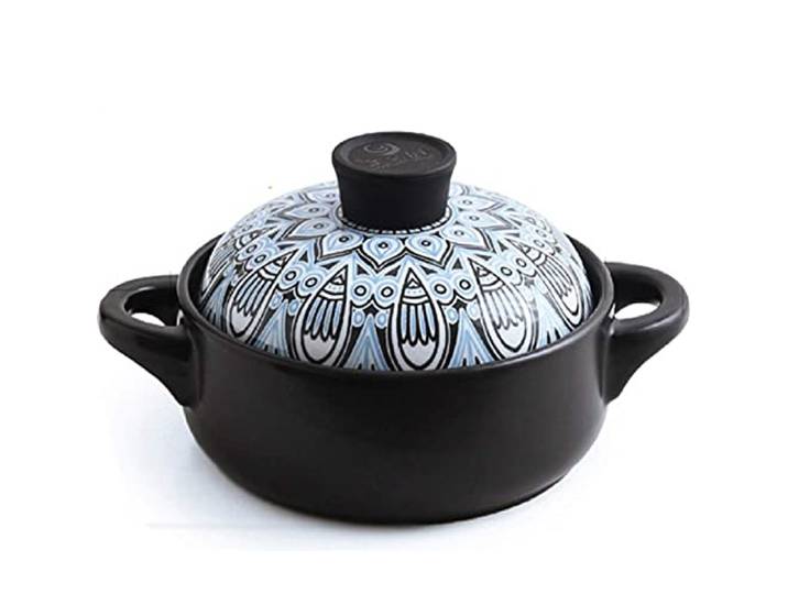 KFGISD, Keramik-Cotta-Pfanne, Steinschüssel,Tontopf(2.5L)