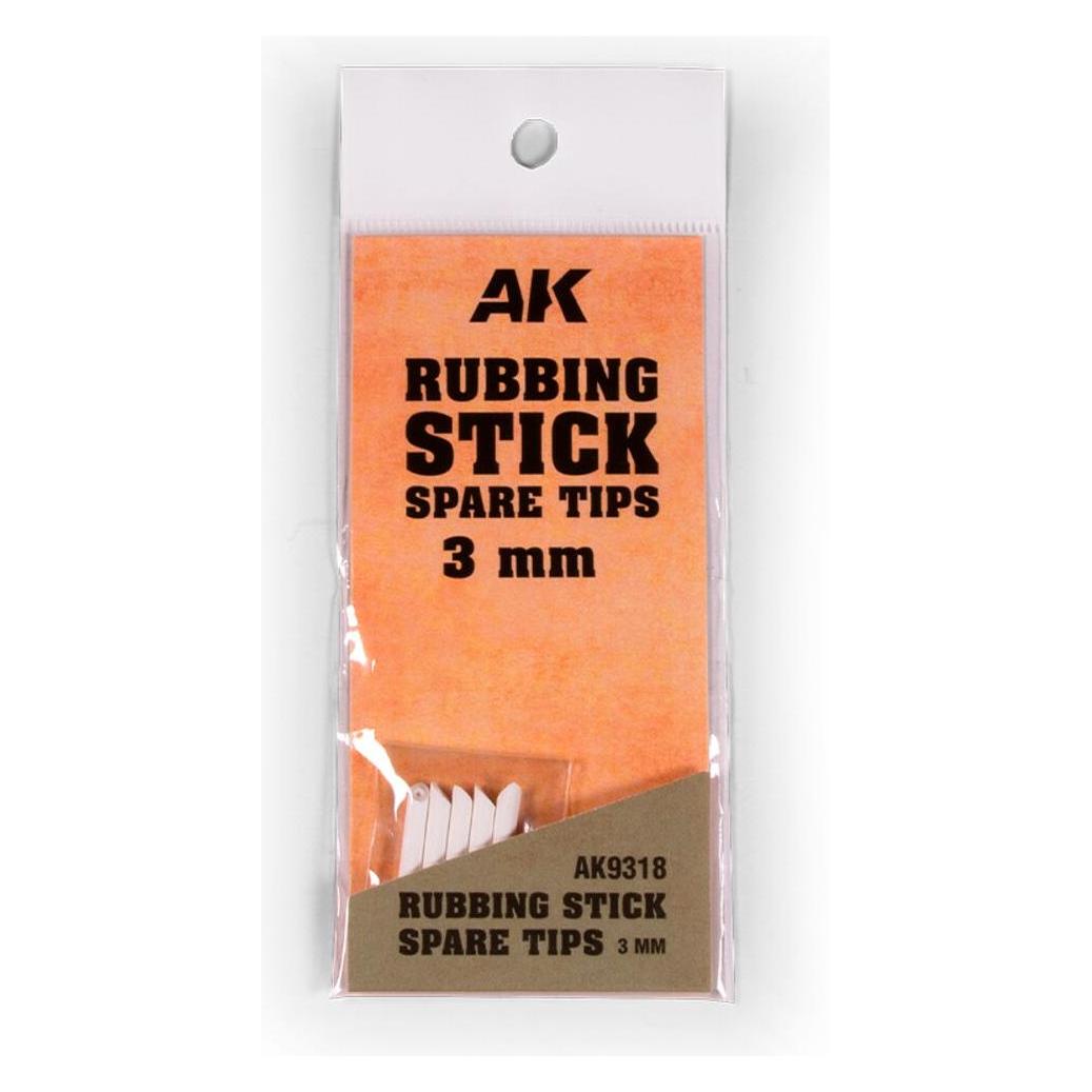 AK Interactive Rubbing Stick Spare Tips 3 mm (AK9318)