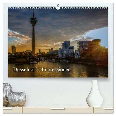 Düsseldorf - Impressionen (hochwertiger Premium Wandkalender 2027 DIN A2 quer), Kunstdruck in Hochglanz