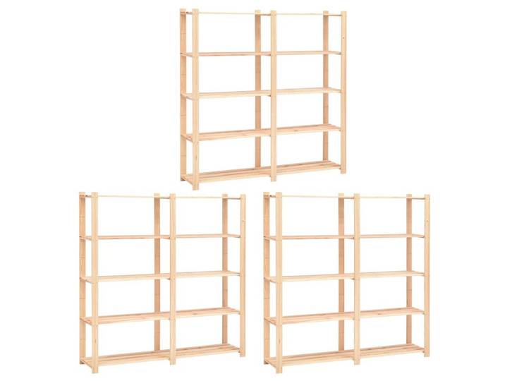 vidaXL Schwerlastregal Lagerregale 5 Böden 3 Stk. 170x38x170cm Massivholz Kiefer 500kg, 1-tlg.